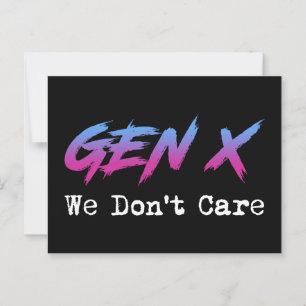 Gen X - We Don't Care Briefkaart