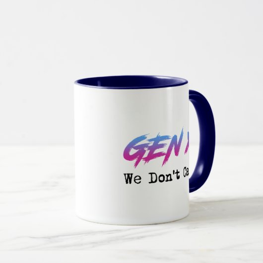 Gen X - We Don't Care Mok (Voorkant rechts)