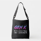 Gen X - We zijn ouder dan het internet Crossbody Tas (Voorkant)