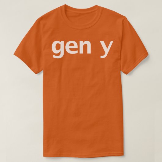 Gen Y Minimal Typography T-shirt (Design voorkant)