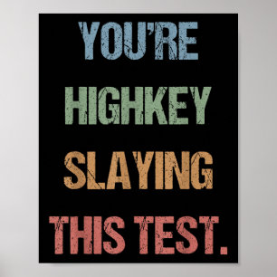 Gen Z Bruh Testen Dag Leraren Your Highkey Slay Poster