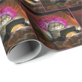 Gen Z Cat met een elektronische tablet in bed Cadeaupapier (Rol Hoek)