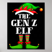Gen Z Elf Matching Family Group Christmas Party Py Poster (Voorkant)