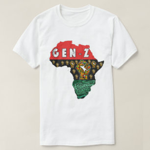 Gen Z Pan-Afrikaanse Revolutionair Afrika T-shirt