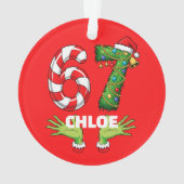Gen Z “Six Seven” Ornament – Customizable Festive (achterkant)