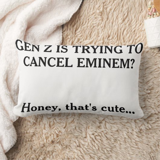 "Gen Z's trying to cancel Eminem?" Kussen (Deken)