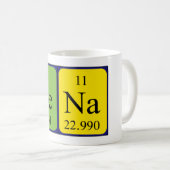 Gena, tasse de nom de table périodique (Devant droit)