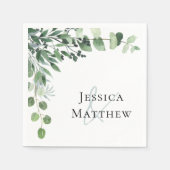 Genaamd Eucalyptus bruiloft Servet (Voorkant)