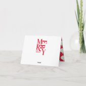 genade en gehuwde kerstfotobruiloft aankondiging (Achterkant)