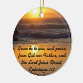 Genade en Vrede voor U Bijbelvers Ornament (Links)