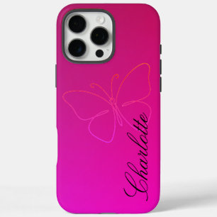 Genade in een lijn: vlindersilhouet iPhone 16 pro max hoesje