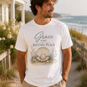 Genade is mijn rustplaats – Inspirerende kust T-shirt