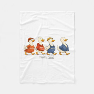 Genade Psalm 23_6 Grappige Gans Christelijk Fleece Deken
