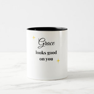 Genade staat je goed Vrouwelijke Inspiratie Tweekleurige Koffiemok