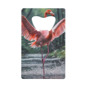 Genade tijdens de vlucht: de Pink Flamingos Riverd Kredietkaart Flessenopener