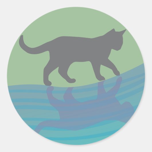 Genade van de rivier ronde sticker (Voorkant)