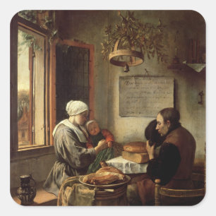 Genade voor vlees, 1660 vierkante sticker