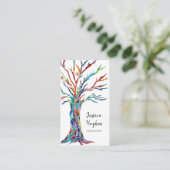 Genalogist Familieboom Modern Visitekaartje (Staand voorkant)