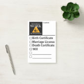 Genalogisten registreren het bewaren van post post-it® notes (Kantoor)