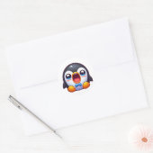 Gênante Schattigee pinguïn Ronde Sticker (Envelop)