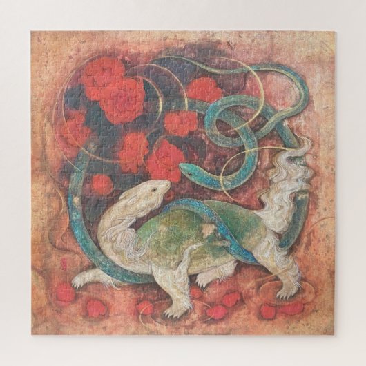 Genbu: Gate of Waters - Mystical Nihonga Inspired  Legpuzzel (Verticaal)