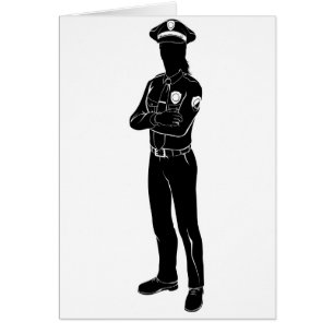 Gendarmerie de femme de silhouette