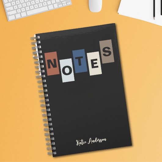 Gender Neutraal Monogrammed Volledige Naam Nota's Notitieboek