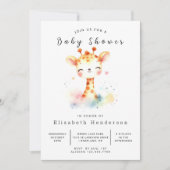 Gender Neutral Custom Giraffe Baby shower Kaart (Voorkant)
