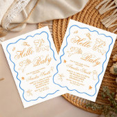 Gender Neutral doodle cupid Baby Shower Invitation