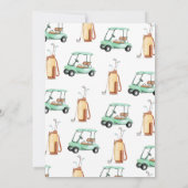 Gender Neutral Golf Baby shower Kaart (Achterkant)