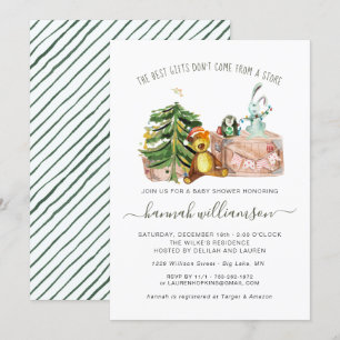 Gender Neutral Winter Christmas Baby Shower Kaart