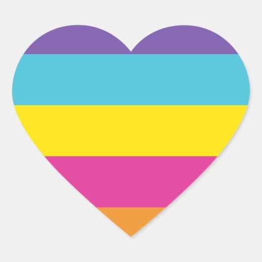 Gender Nonbinary Pride Flag Hart Sticker (Voorkant)