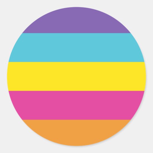 Gender Nonbinary Pride Flag Ronde Sticker (Voorkant)