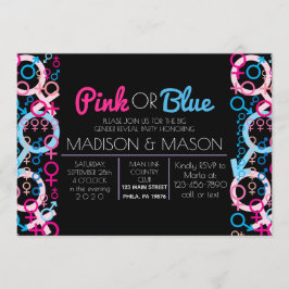 GENDER ONBEKEND Geslacht Onthulling Uitnodiging