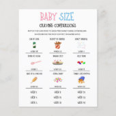 Gender onthullen Baby Grootte Craving Compare Game (Achterkant)