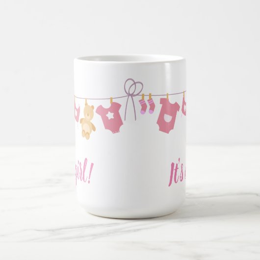 Gender onthullen dat het een meisje is magische mok (Midden)