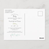 Gender Onthullen Modern Elephants Party Briefkaart (Achterkant)