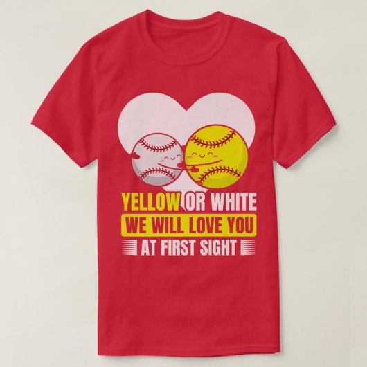 Gender onthullen partijontwerp voor honkbal en Sof T-shirt (Design voorkant)