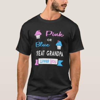 Gender onthullen Roze of Blauwe Grote Opa houdt va T-shirt