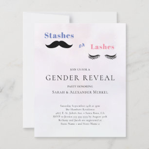 Gender onthullen Stashes of Lashes Budget Invitati