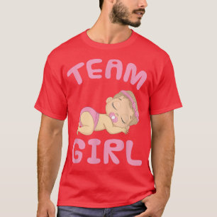 Gender onthullen Team Girl voor Baby shower party T-shirt