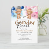 Gender onthullen uitnodiging (Staand voorkant)