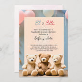 Gender onthullen uitnodiging met Spaanse charme (Voorkant / Achterkant)