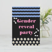 Gender onthulling Baby shower Uitnodiging (Staand voorkant)