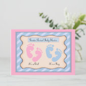 Gender onthulling Baby shower Uitnodiging (Staand voorkant)