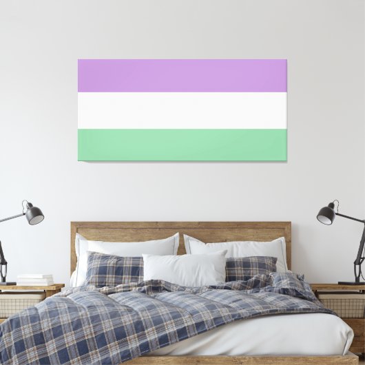 Gender Queer Flag Art Canvas Afdruk (Insitu (Slaapkamer))