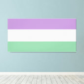 Gender Queer Flag Art Canvas Afdruk (Insitu (Houten vloer))