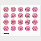 Gender Reopenbaart Team Girl Baby shower Sticker (Vel)