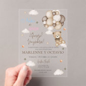 Gender Reveal Acryl uitnodiging Acryl Uitnodigingen (Insitu (Draagbaar))