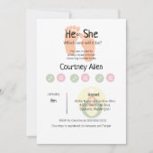 Gender Reveal Baby Shower Invite (Voorkant)